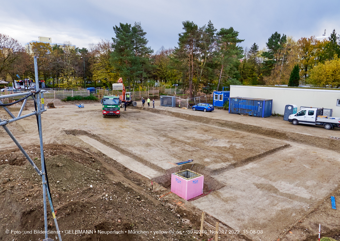 17.11.2022 - Baustelle an der Quiddestraße Haus für Kinder in Neuperlach